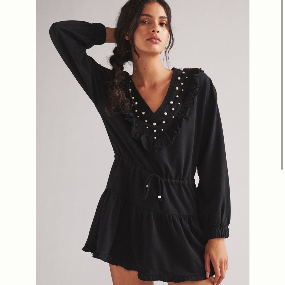 SUNDAY Black and Pearl Dress